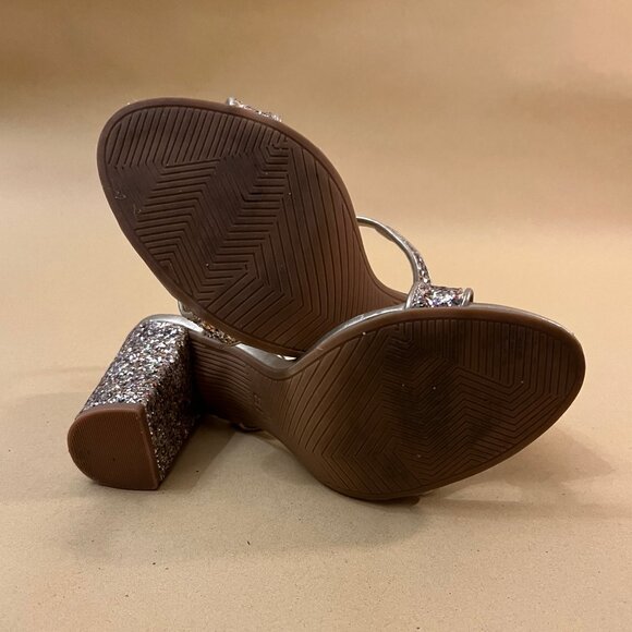 BP. Lula Block Heel Slingback Sandal In Multi Glitter - Picture 7 of 9